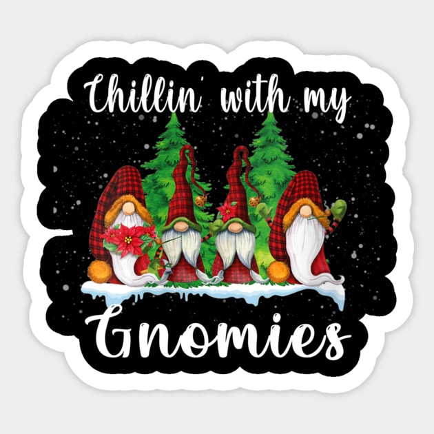 chilling with my gnomies Sticker by preston marvel